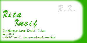 rita kneif business card